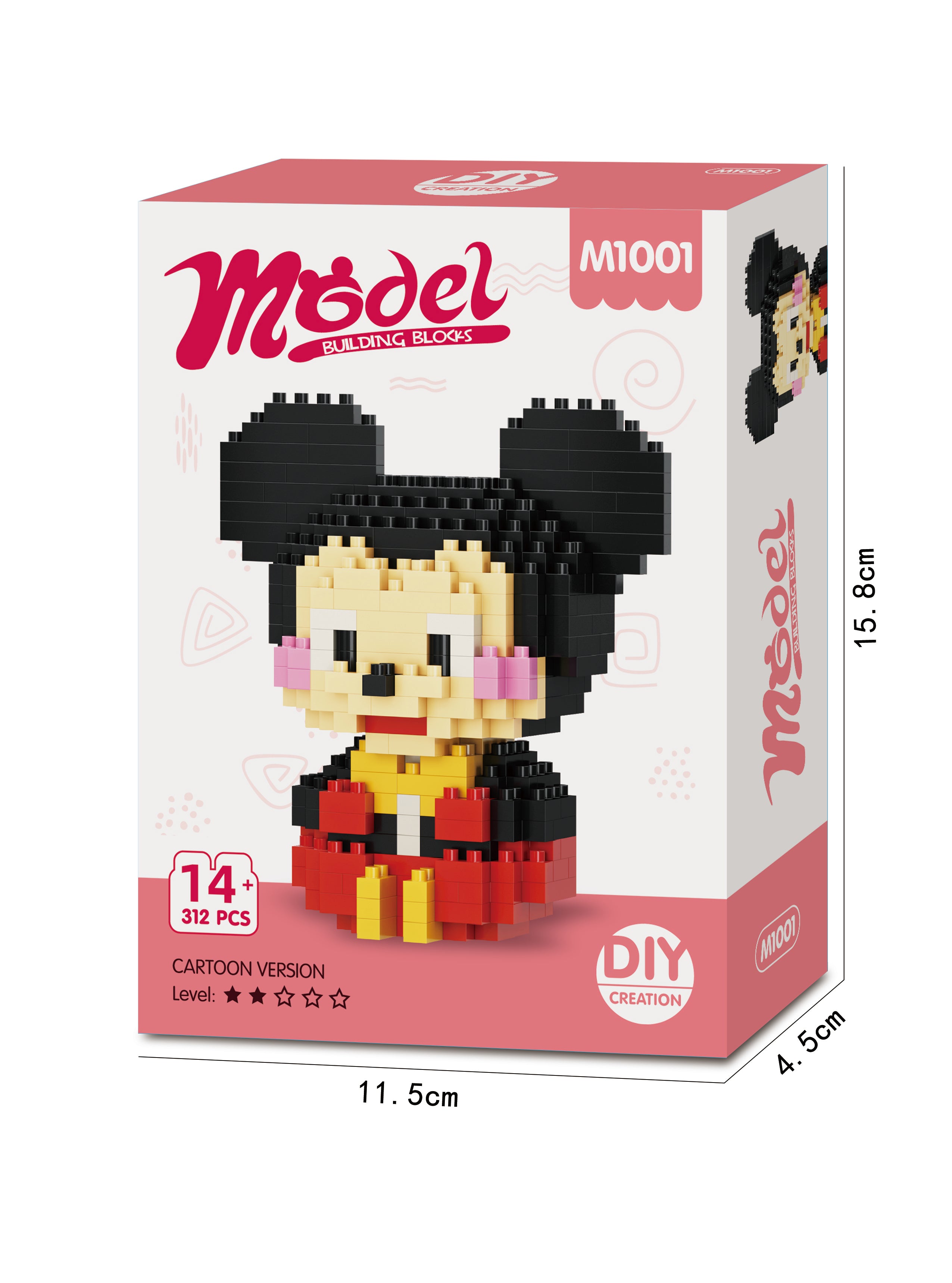 Mickey Mouse Kawaii Micro Building Blocks Set