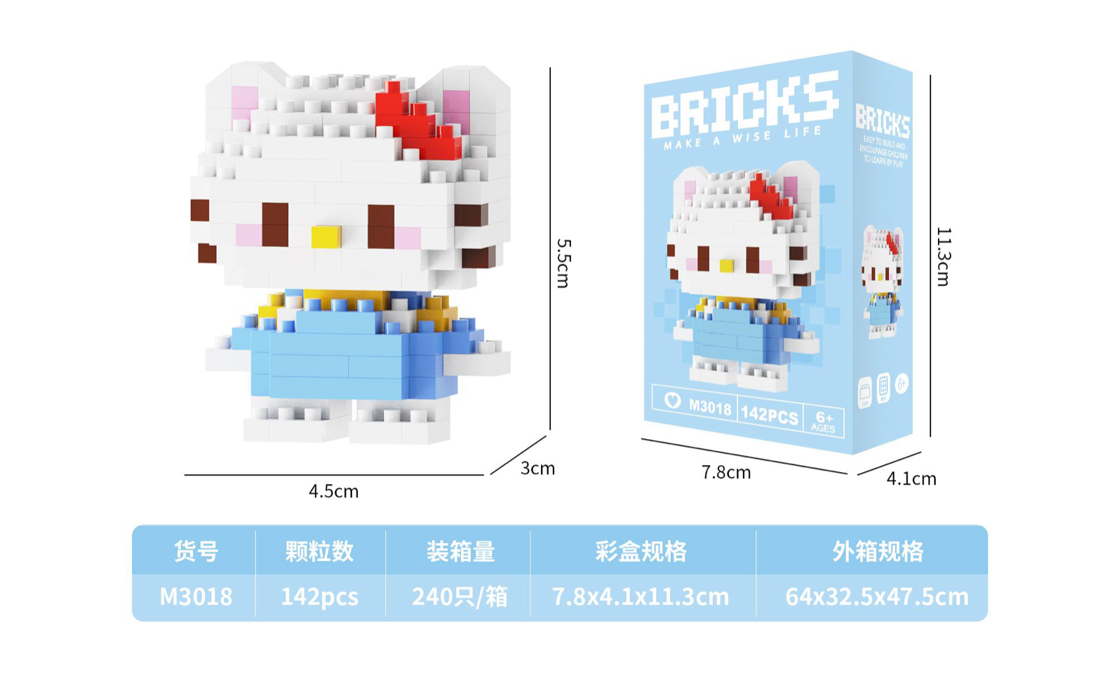 HELLO KITTY Building Blocks - Micro Building Blocks