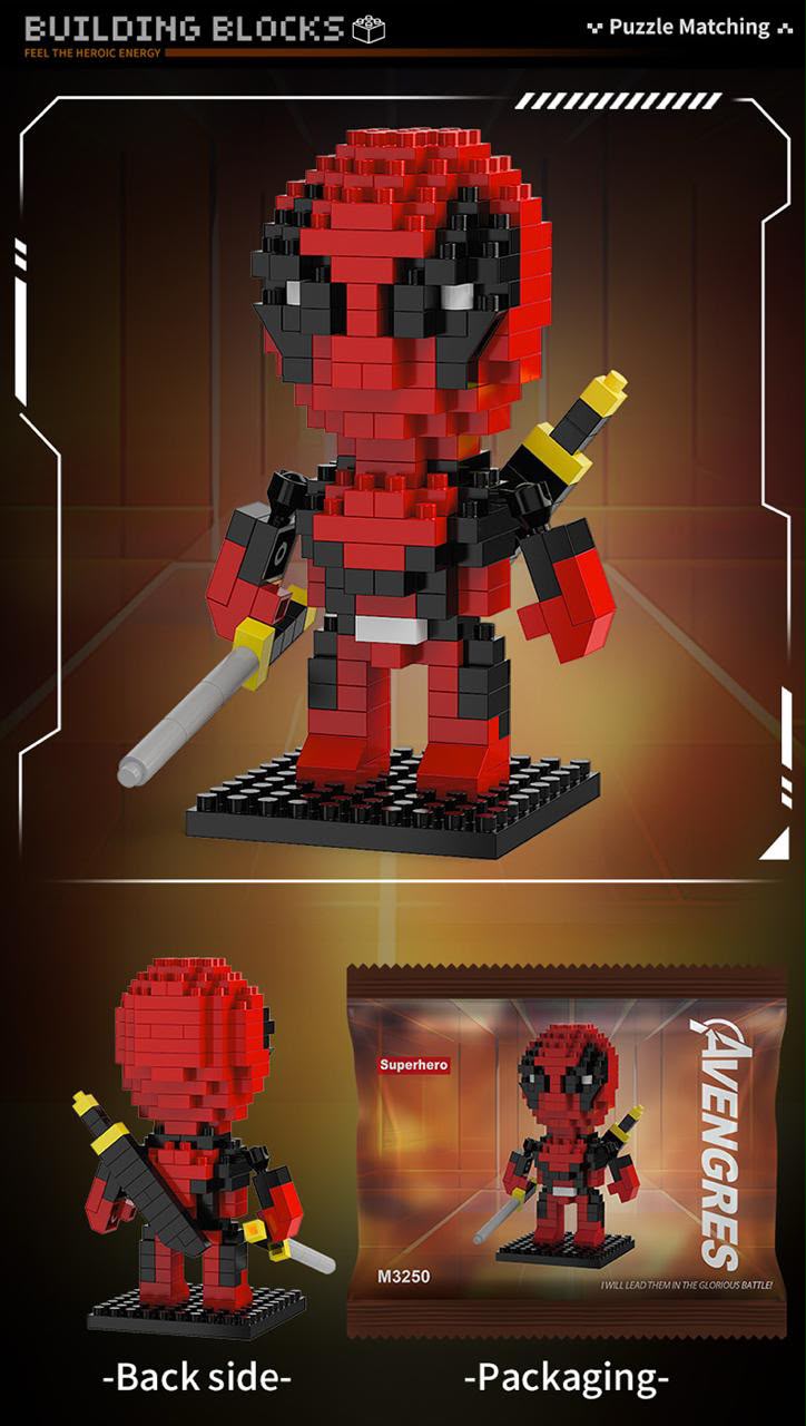 Deadpool Micro Building Blocks Set – Merc with a Mouth Figure