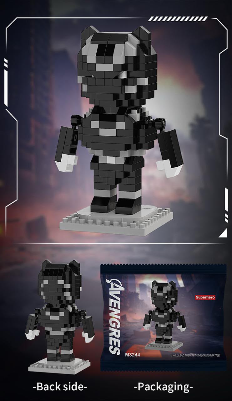 Black Panther Micro Building Blocks Set – Wakanda King Figure