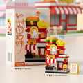 Burger Shop Store Micro Building Blocks – Fast Food Restaurant Scene DIY